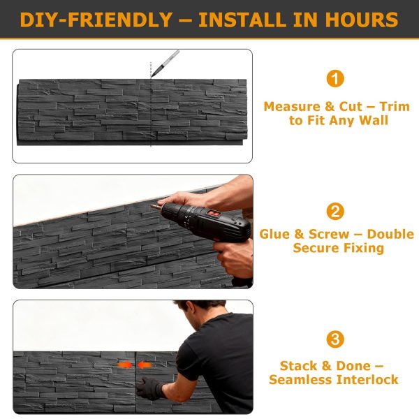 ROOMTEC Polyurethane Stone Wall Panel DIY Exterior Siding-5