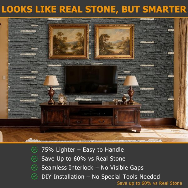 ROOMTEC Polyurethane Stone Wall Panel DIY Home Exterior-3