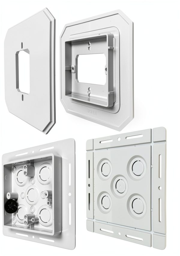 iMBAPrice Siding Mounting Block Plastic Modern White-2