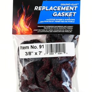 Rutland Grapho Glas Woodstove Gasket Rope 3/8" x 84in Fiberglass-0