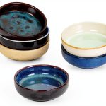 3.35 Inch Ceramic Soy Sauce Dish Set of 6, Assorted Colors by STE-CER-0